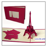 3D-Popup Eiffelturm Karte