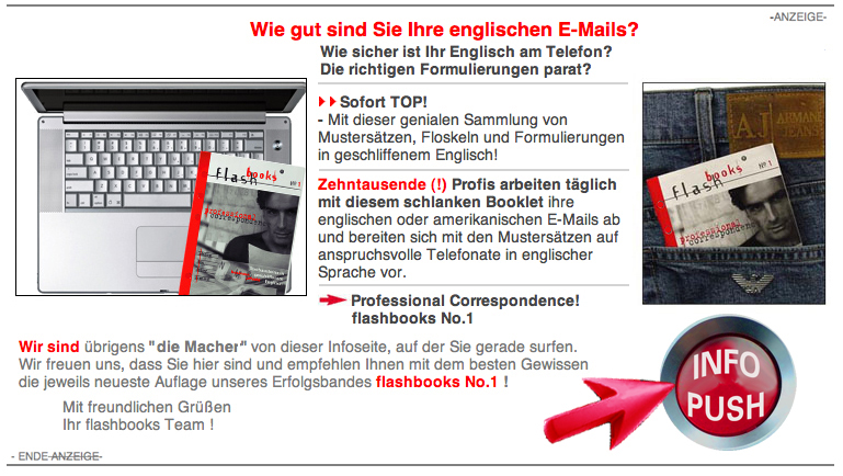 Englisch fŸr E-Mails und englische Phone Calls: Sofort Top! Mit flashbooks No.1 Professional Correspondence