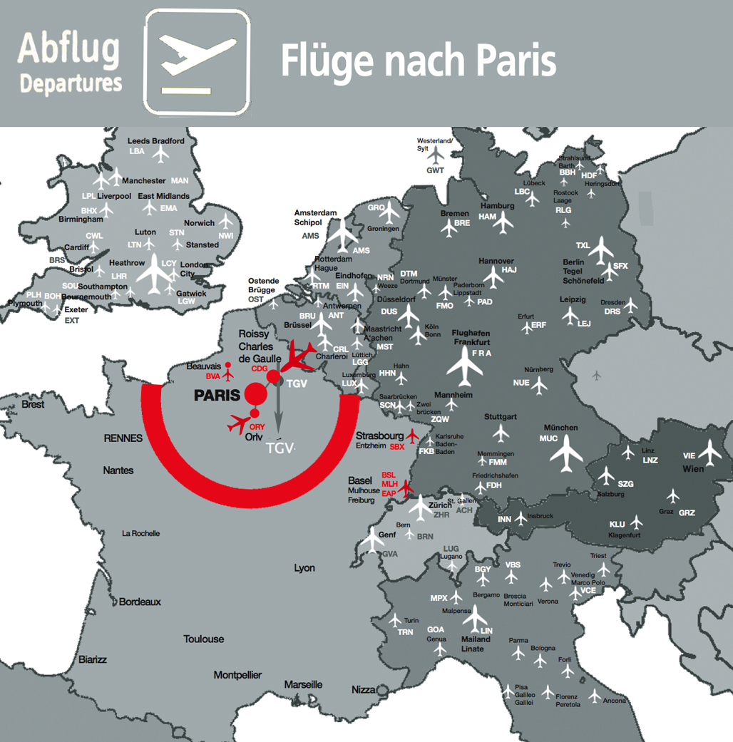 Deutschland Flughäfen Karte