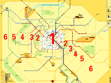 Paris Metro Zonen 1- 6