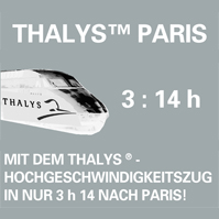 THALYS PARIS - MIT DEM THALYS HOCHGESCHWINDIGKEITSZUG IN NUR 3 H !$ NACH PARIS